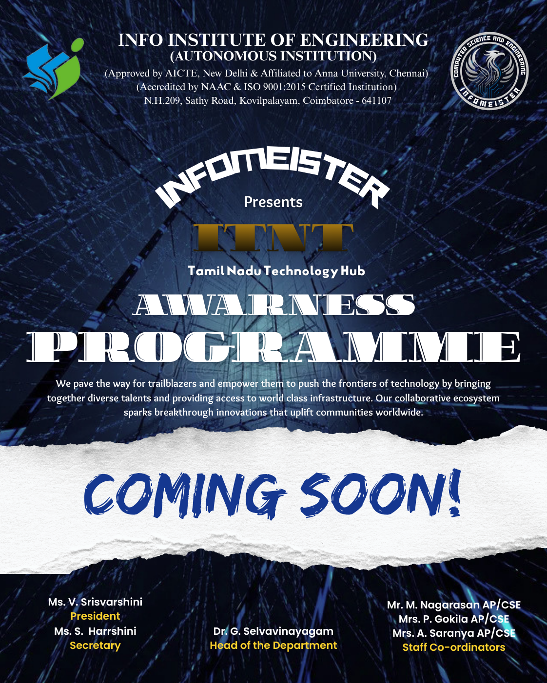 ITNT Tamil Nadu Technology Hub awareness programme poster